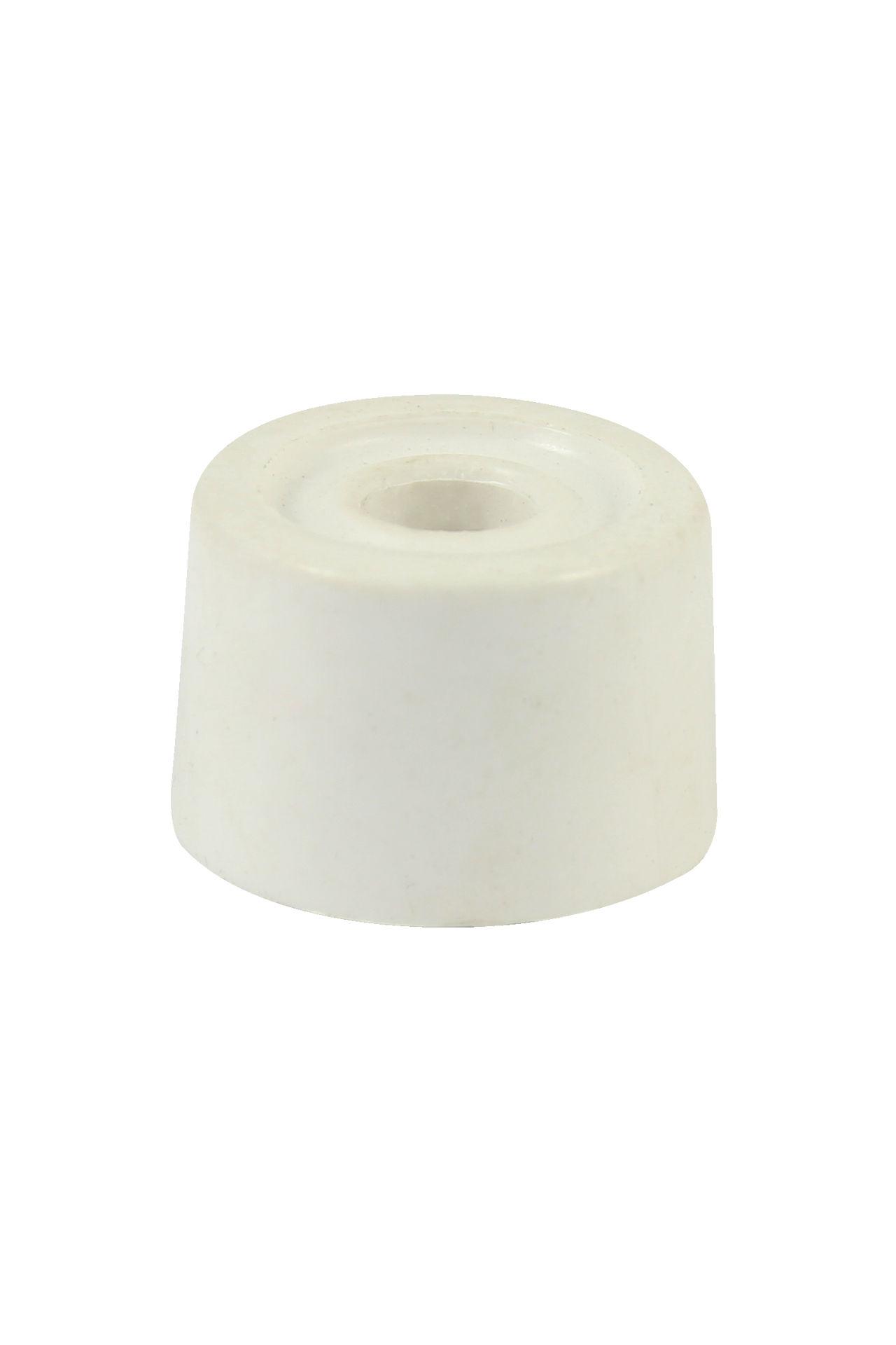 Pair of 20mm PVC Door Stops - White