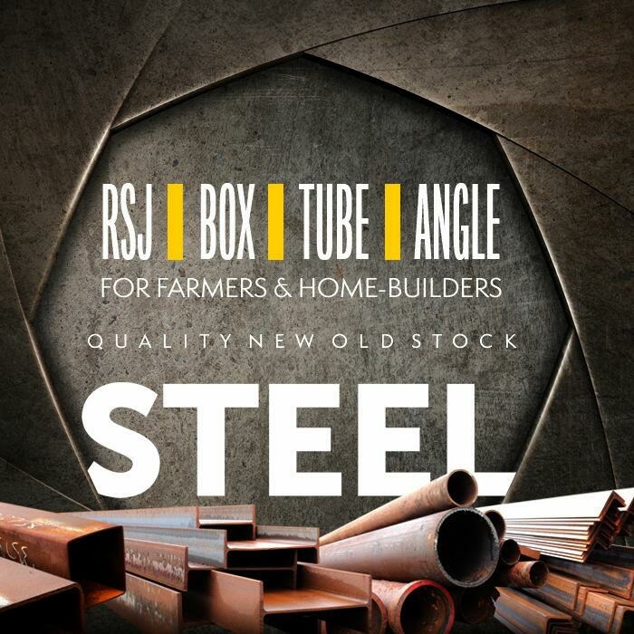 Steel RSJ, box, tube and angle iron, qualiy new old stock herefordshire