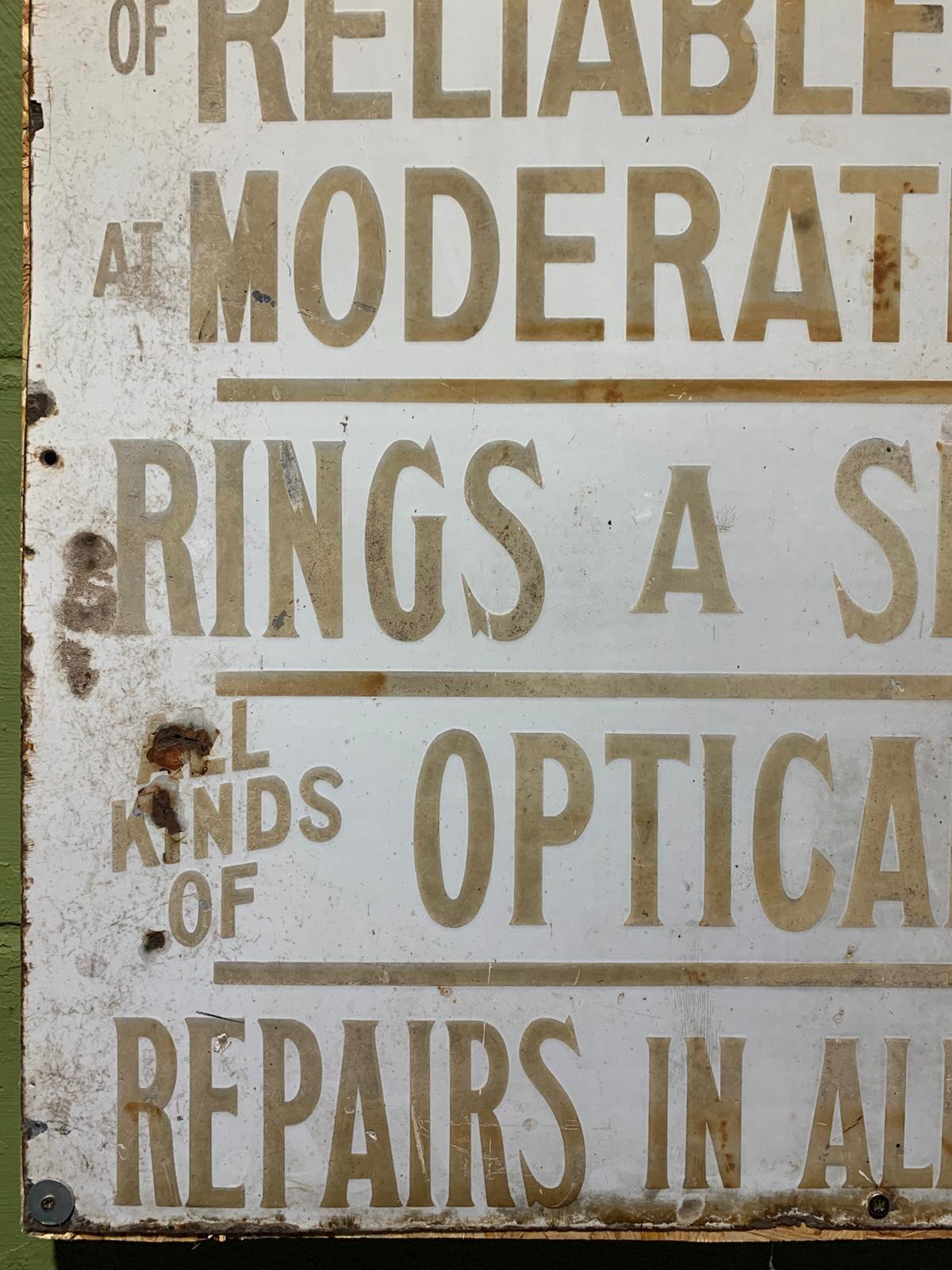 Metal watches clocks plate & jewellery sign