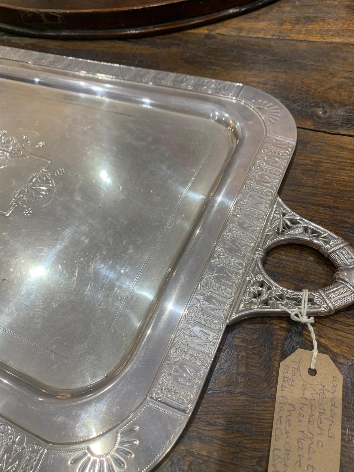 Aesthetic silver plate tray