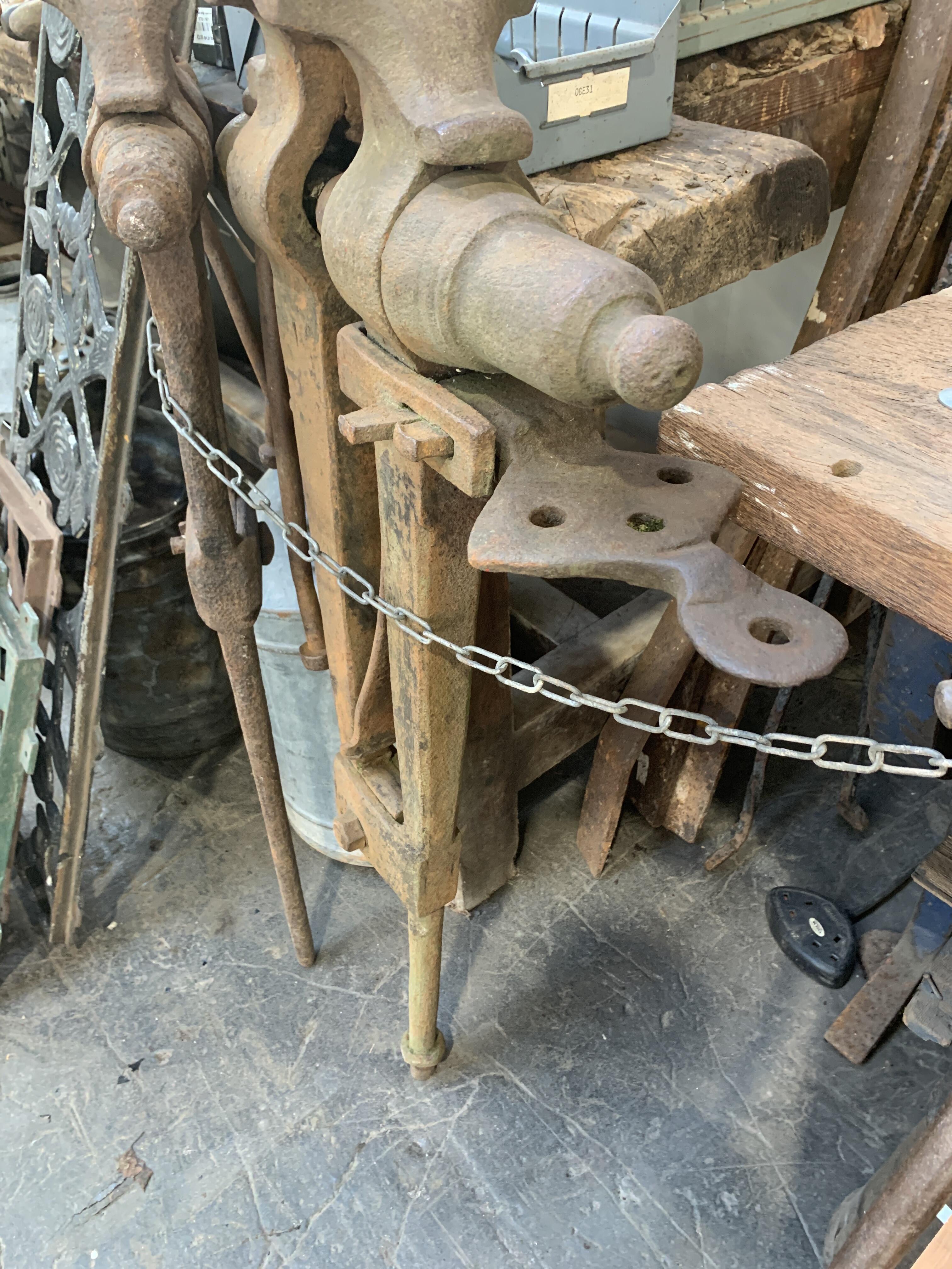 Reclaimed Blacksmith's Leg Vice - Vintage Industrial Tool