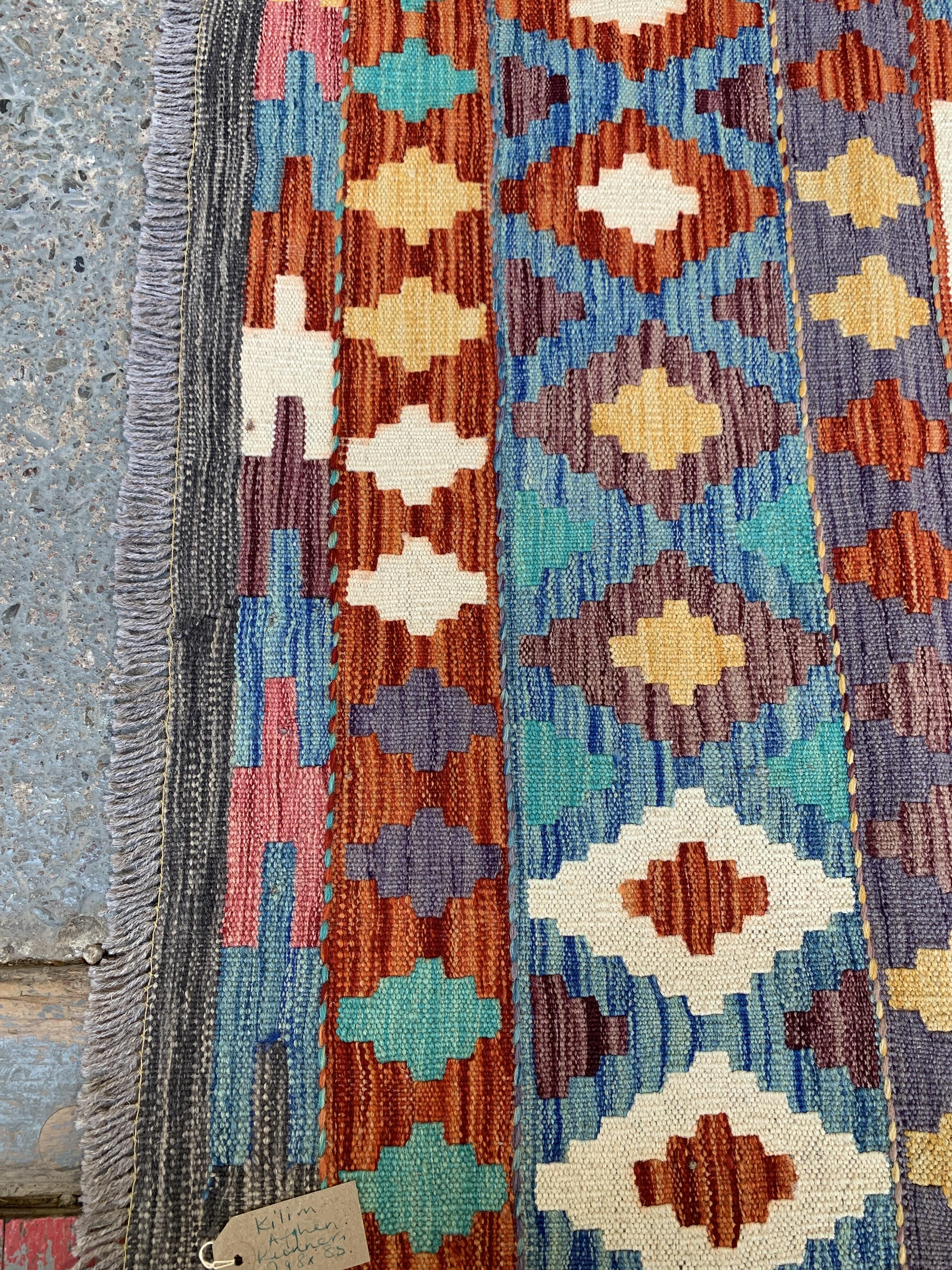 Kilim Afghan Runner 298cm x 85cm