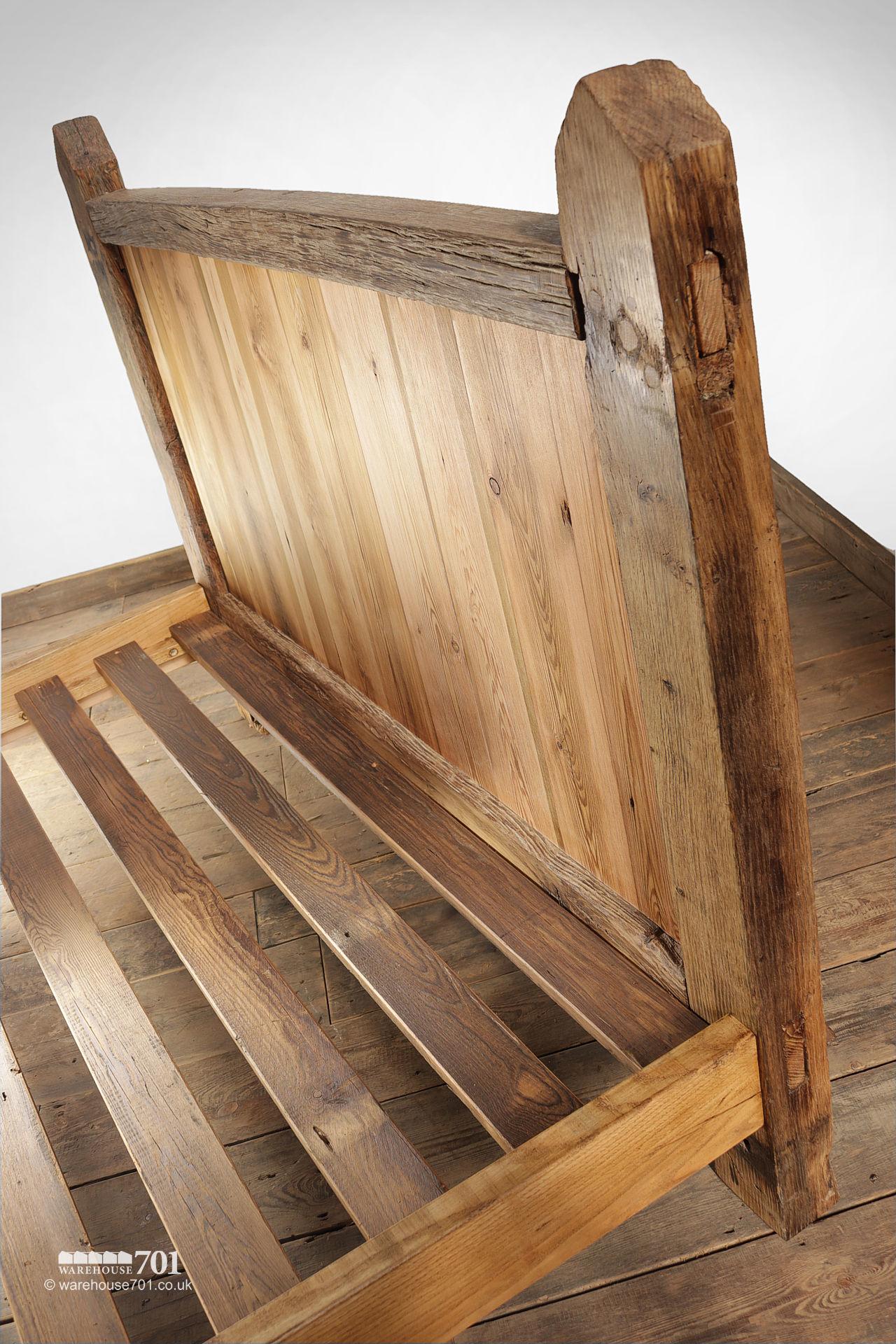 Impressive Hand Built Bed Made From Old Oak Gates #1