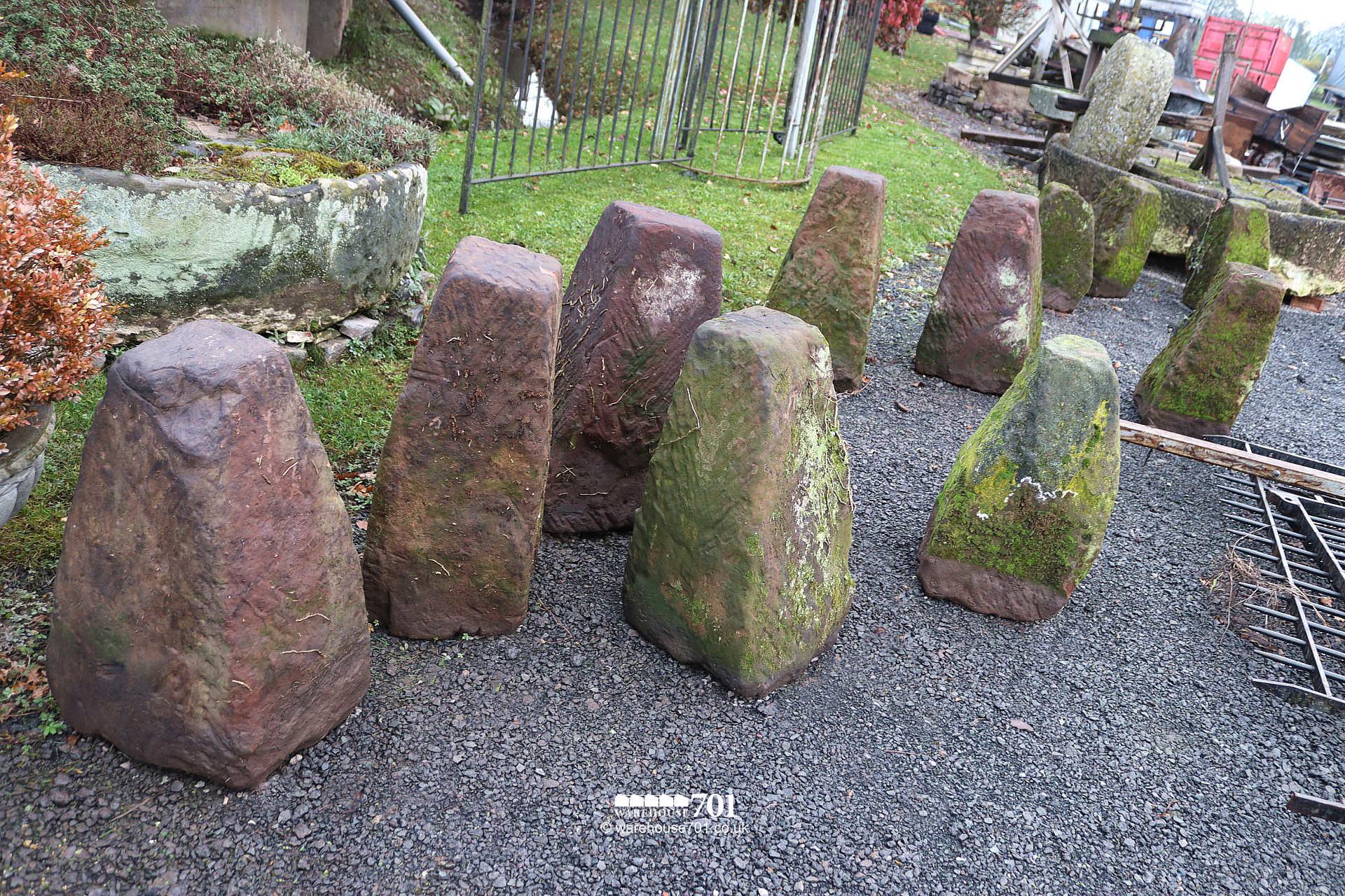 Set of Twenty Large Salvaged Hand Carved Marker or Staddle Stones #6