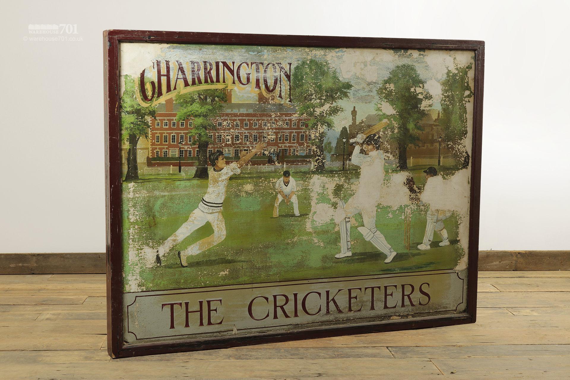 Salvaged Cricketers Double Sided Pub Sign #1