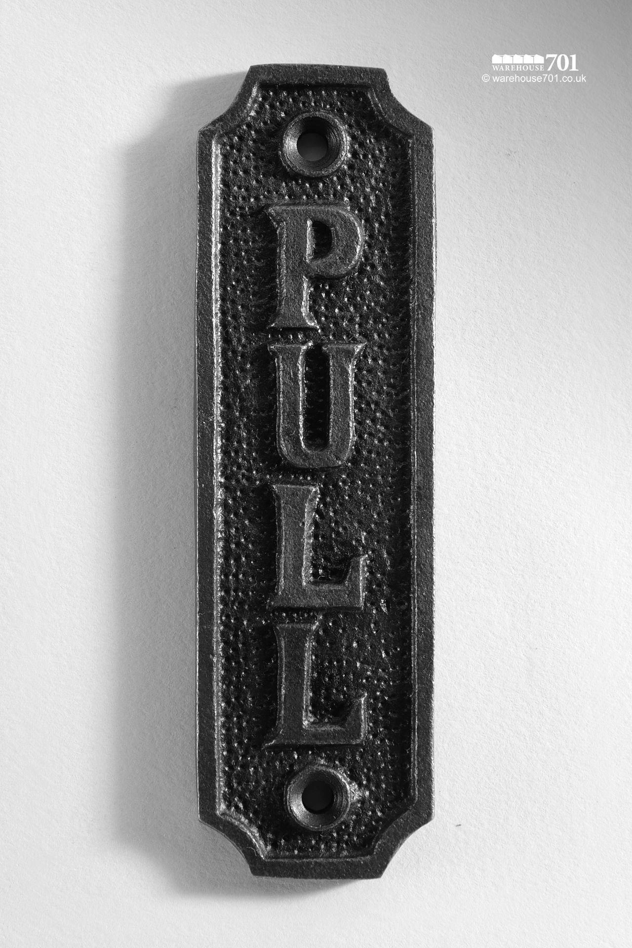 New Cast Iron Pull Sign
