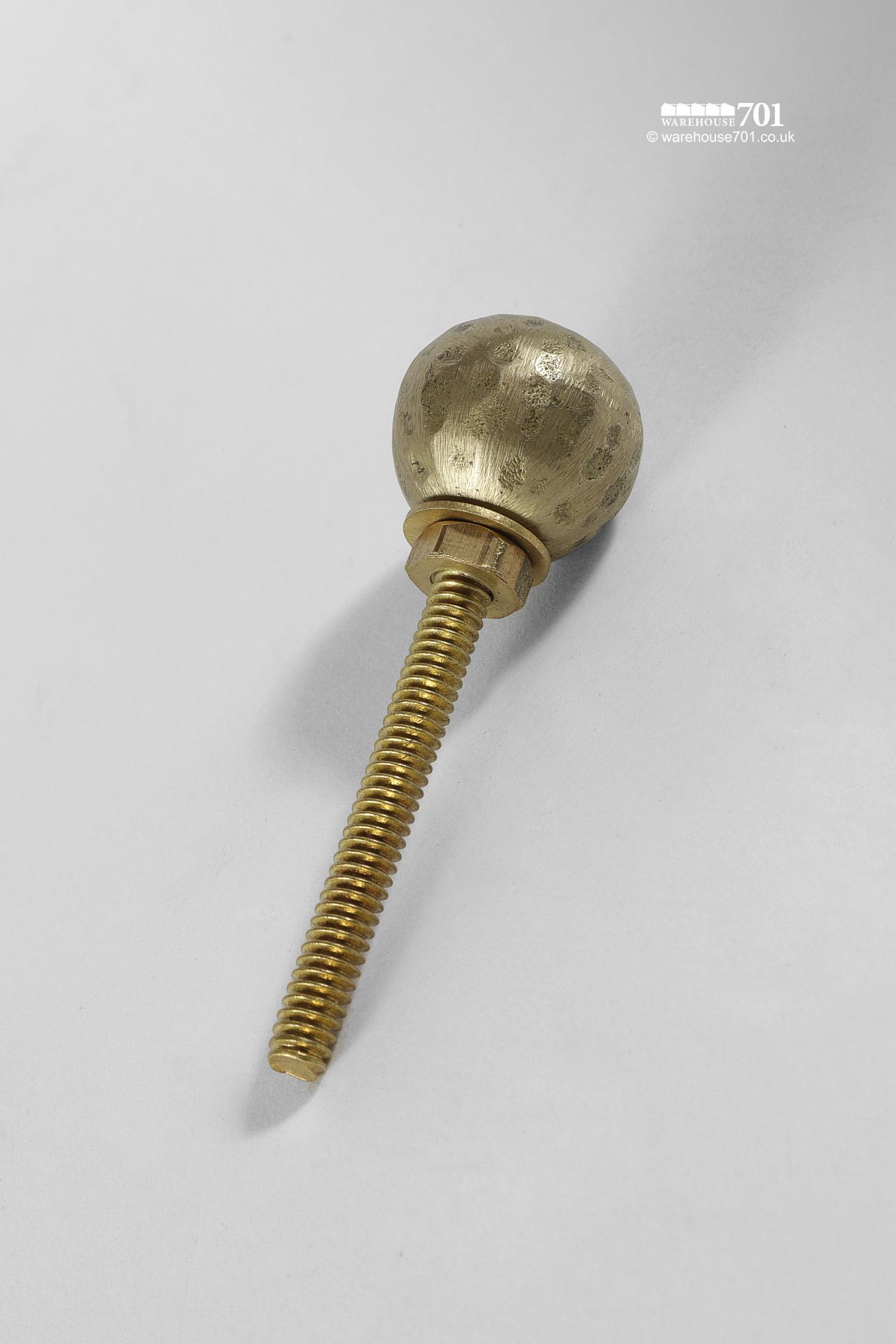 New Hammered Brass Ball Door or Drawer Knob #2