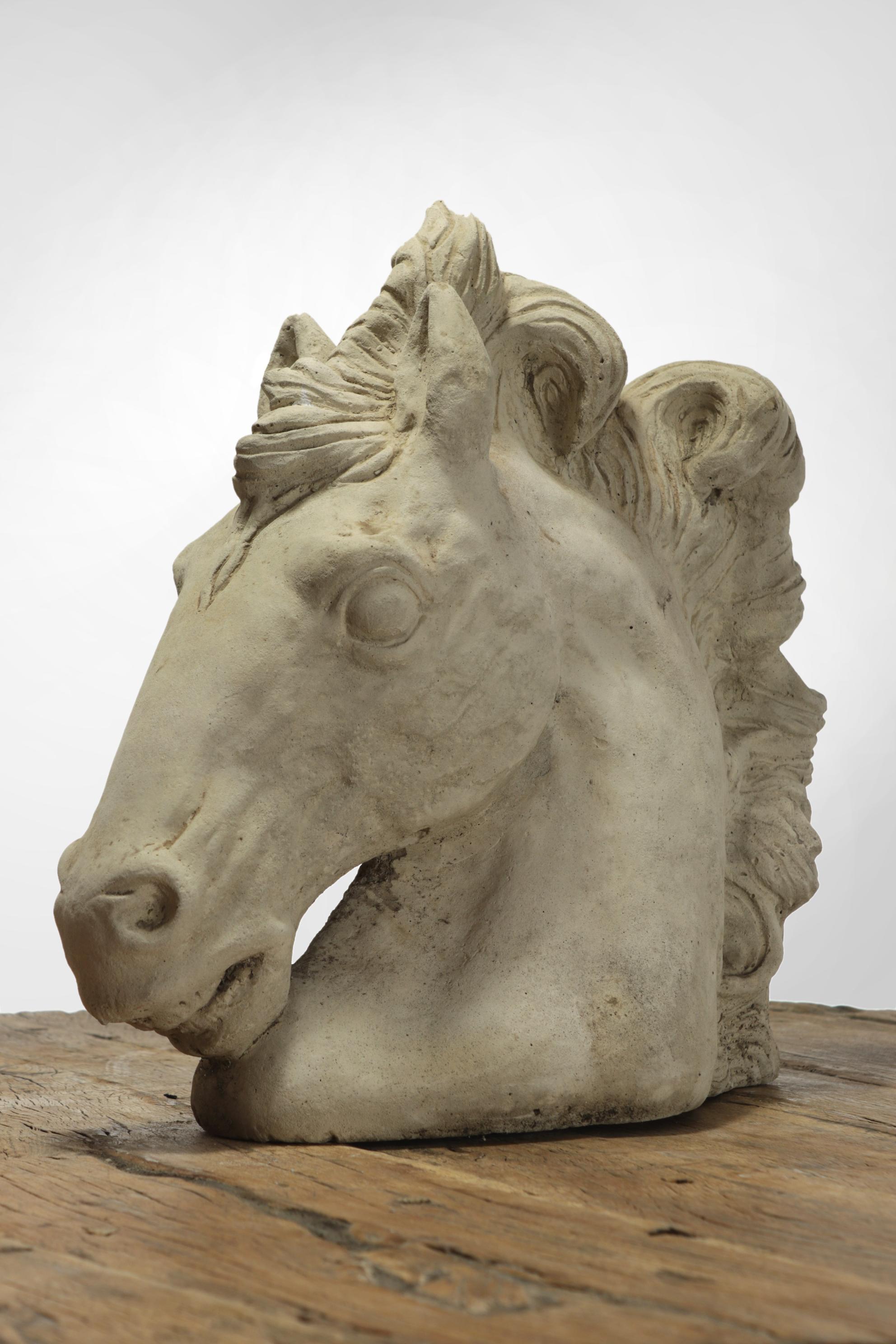 NEW Composite Stone Horse Head Garden Statue or Ornament #1