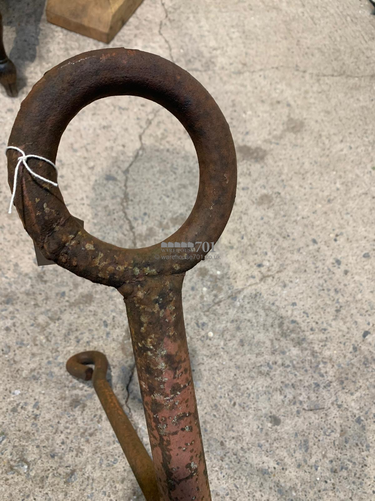 Vintage wrought iron ship's anchor