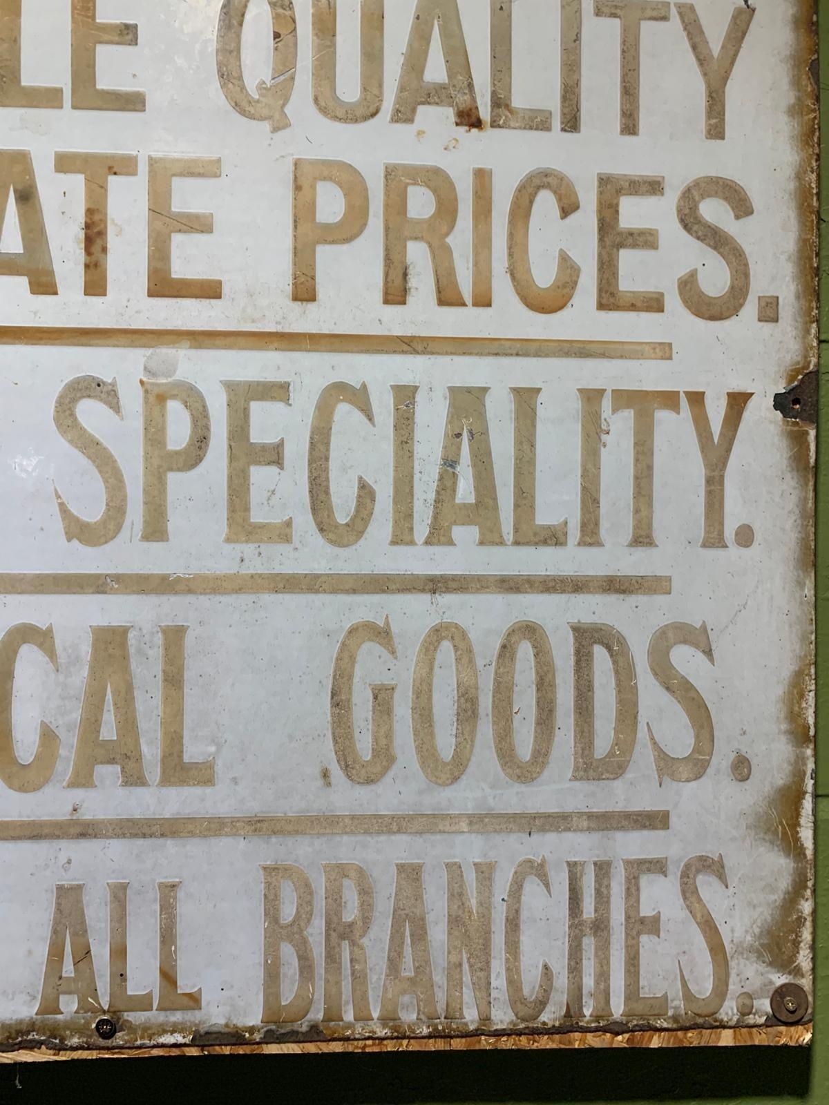 Metal watches clocks plate & jewellery sign