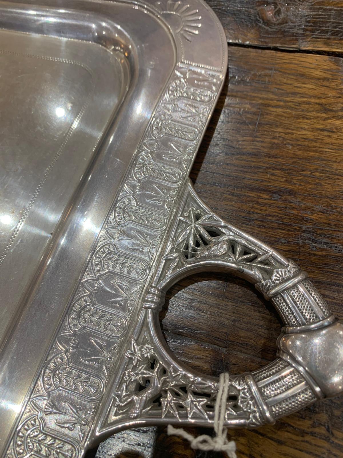 Aesthetic silver plate tray