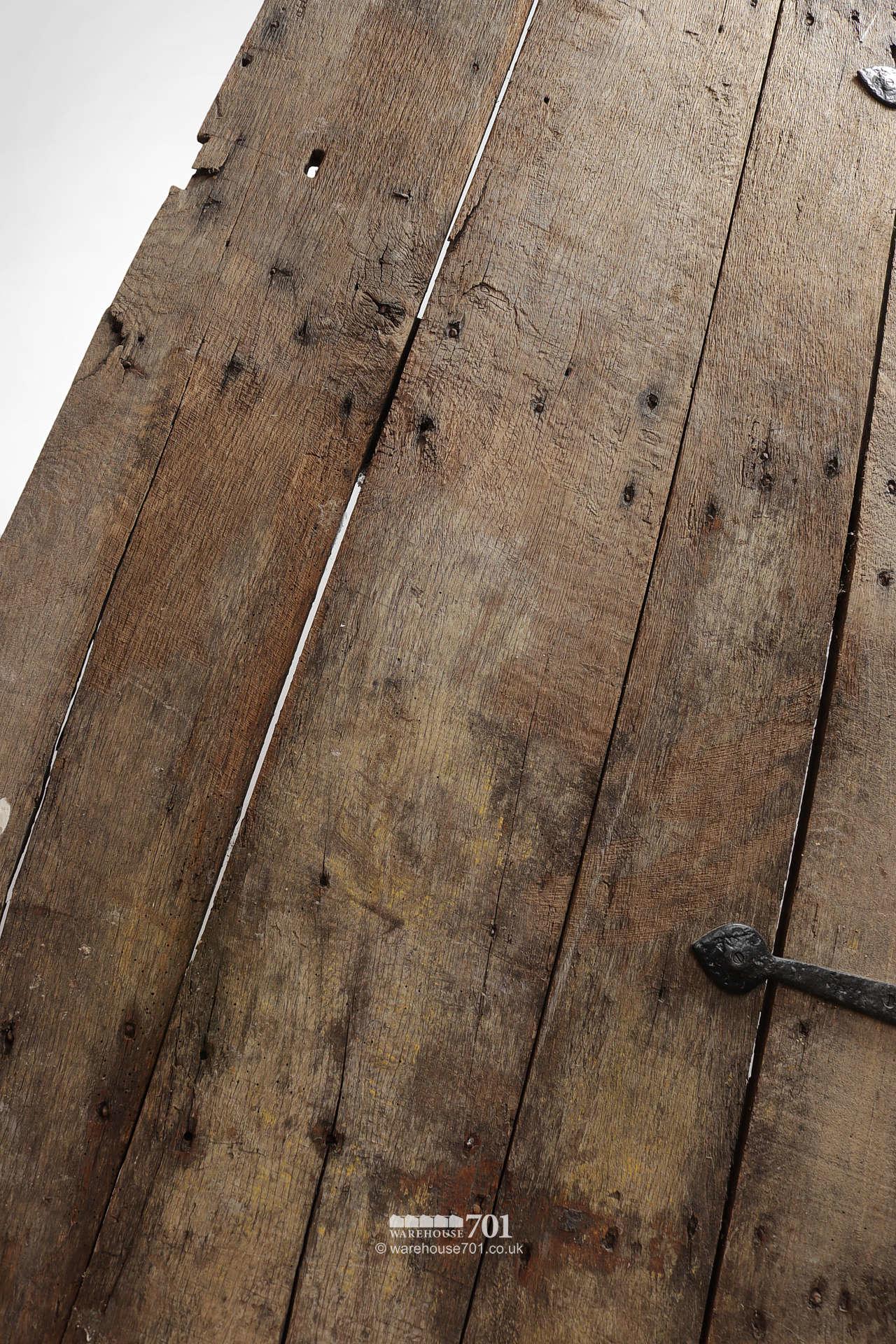 Gorgeous Old English Oak Plank and Ledge Door #6