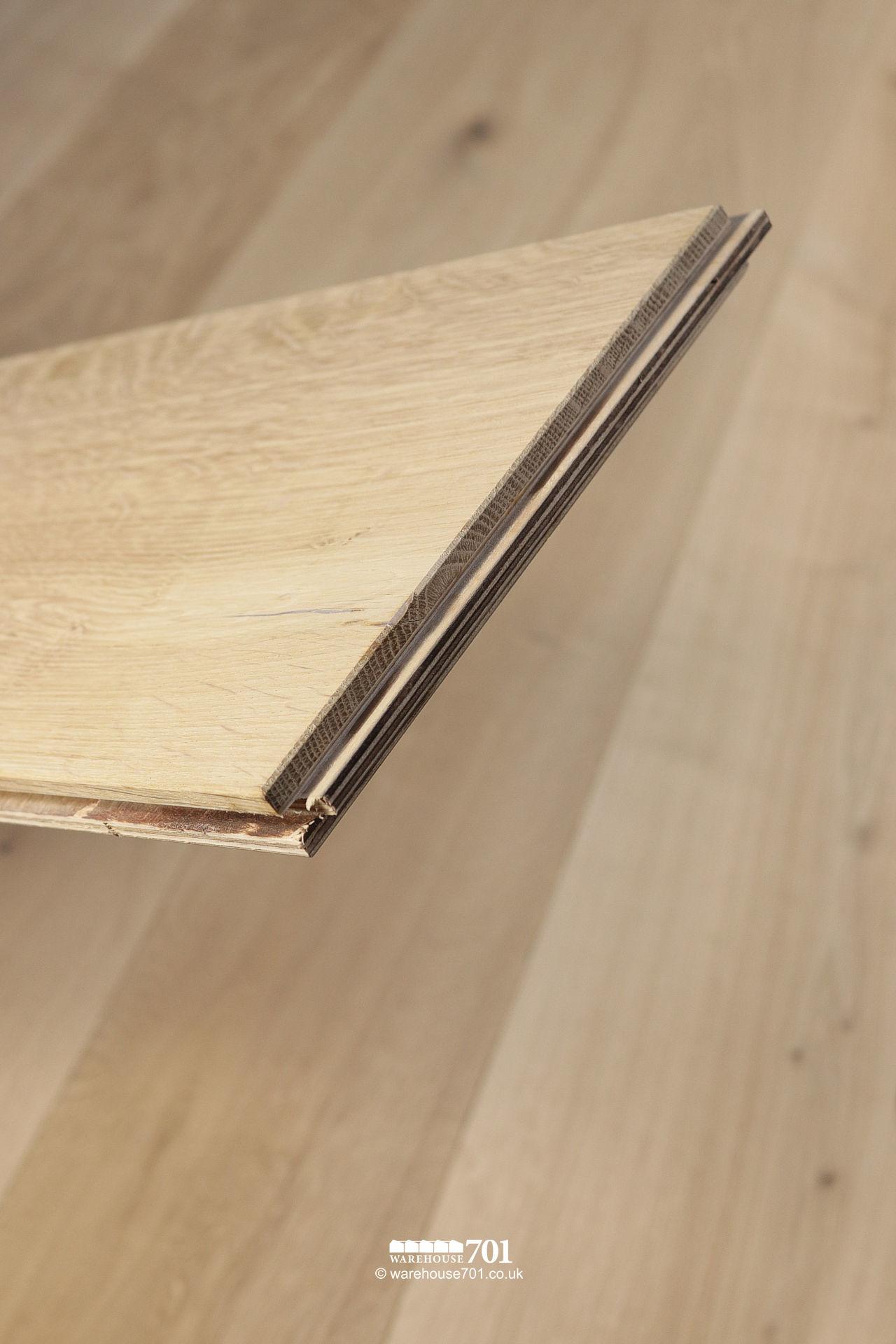 New 'Wessex' Engineered Natural Oak Wood Flooring #6