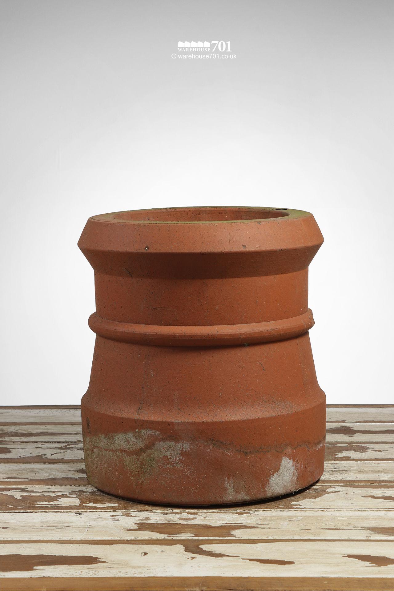 Small Salvaged Terracotta Cannon Mouth Red Clay Chimney Pot