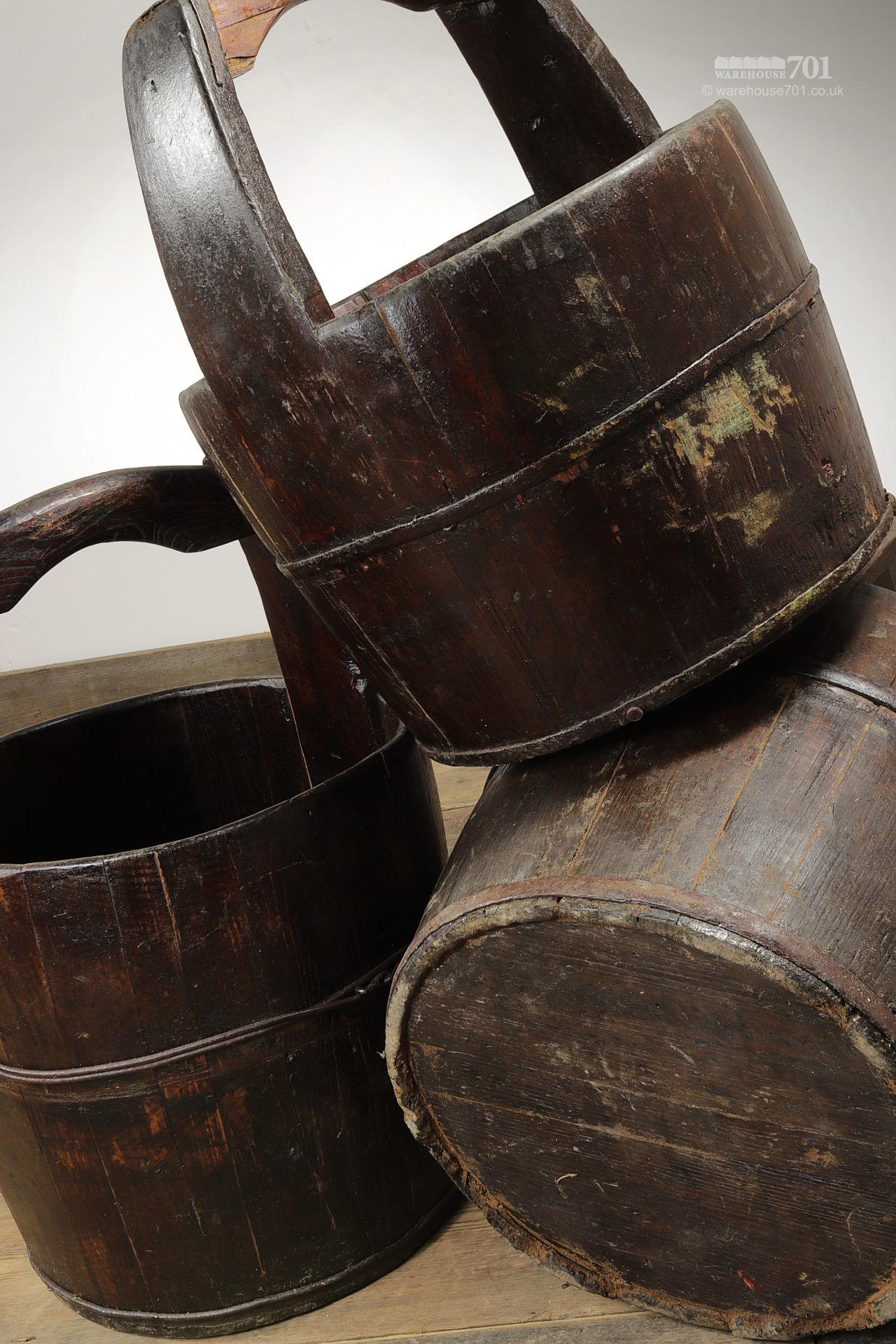 Assorted Salvaged Vintage Wooden Buckets #5