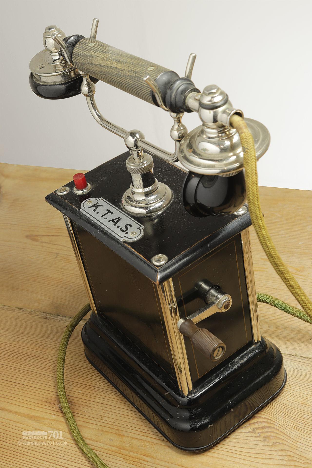 Antique Danish KTAS Hand Crank Telephone #3