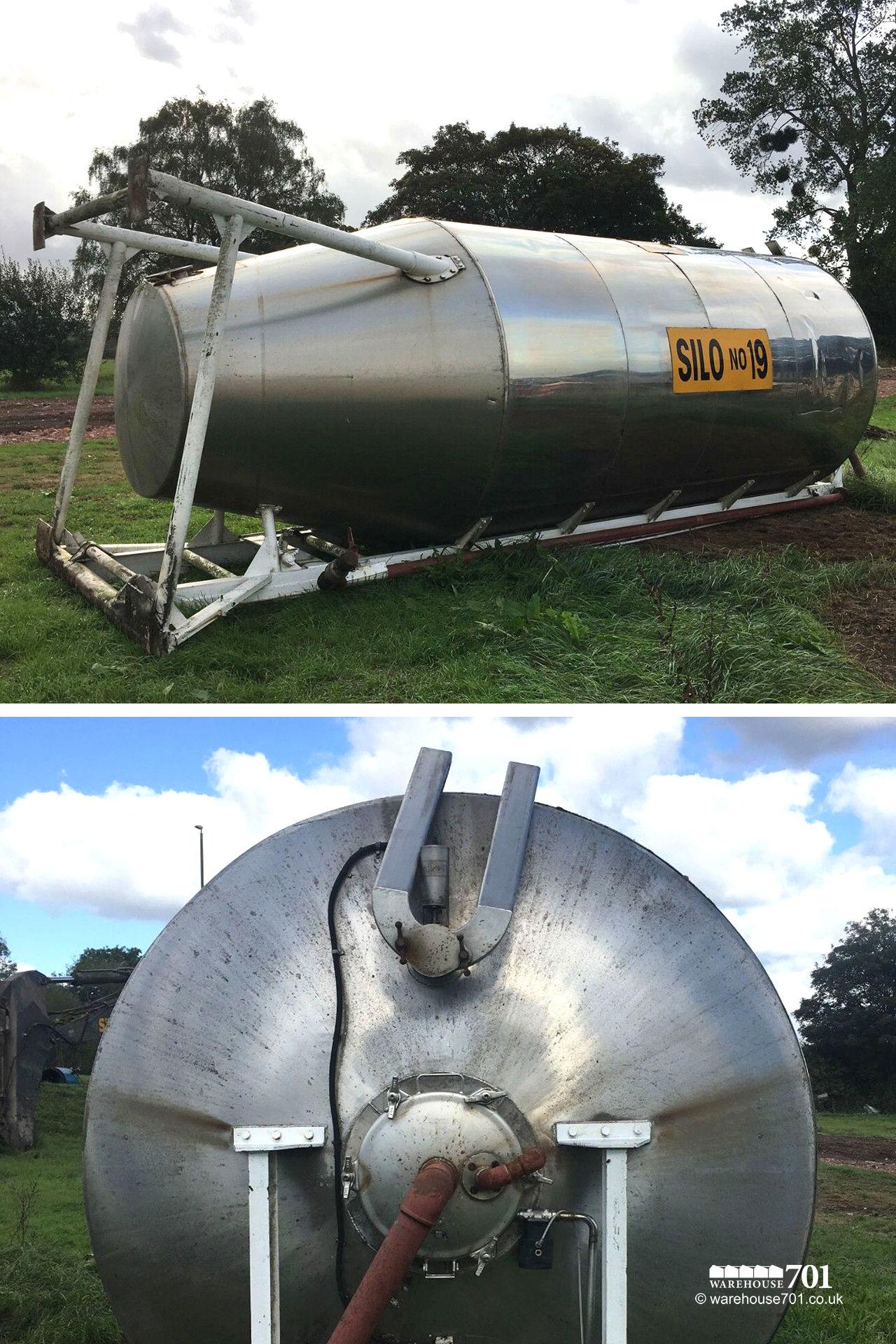 Reclaimed Large Stainless Steel Silo