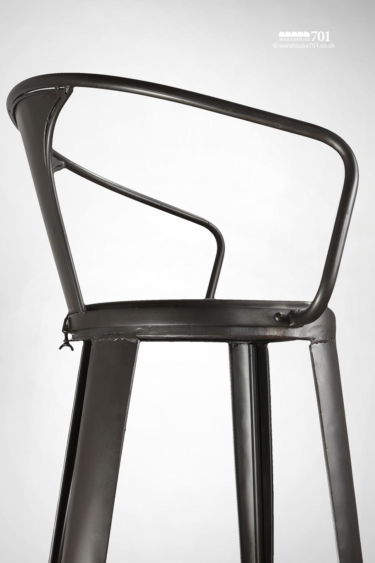 NEW handmade dark metal Bastille Chair, Cafe, Bistro or Counter Stool #4