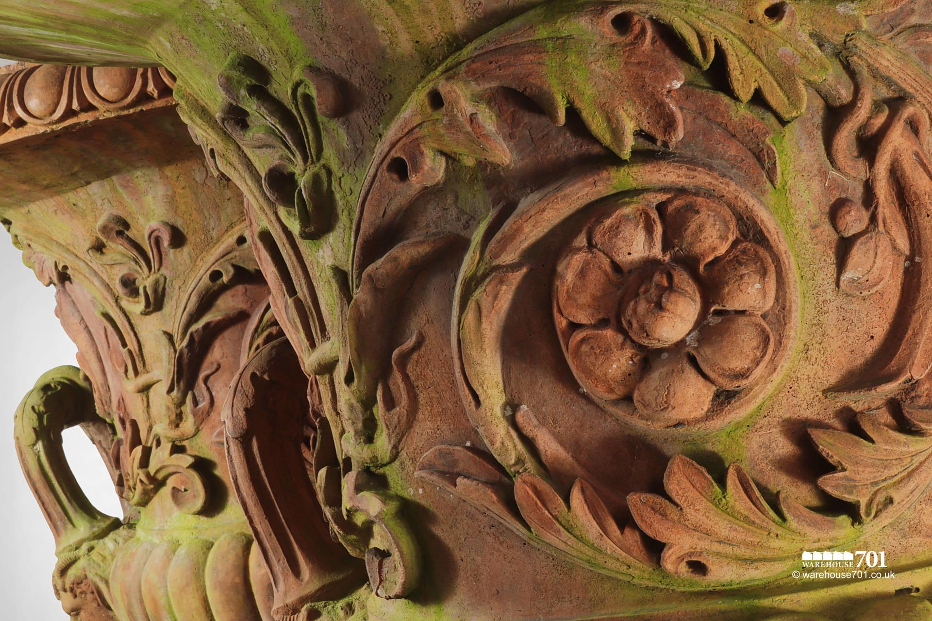 Magnificent Terracotta Decorative Campana Urns after Blashfield #4