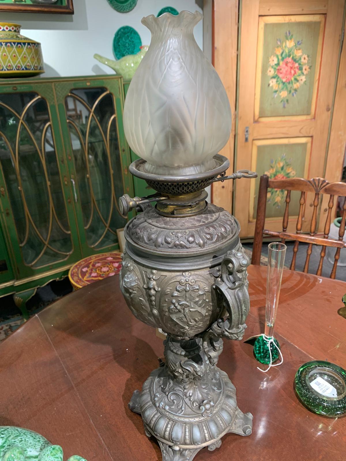 Oil lamp metal (CONVERTED TO ELECTRIC)  (UNTESTED)