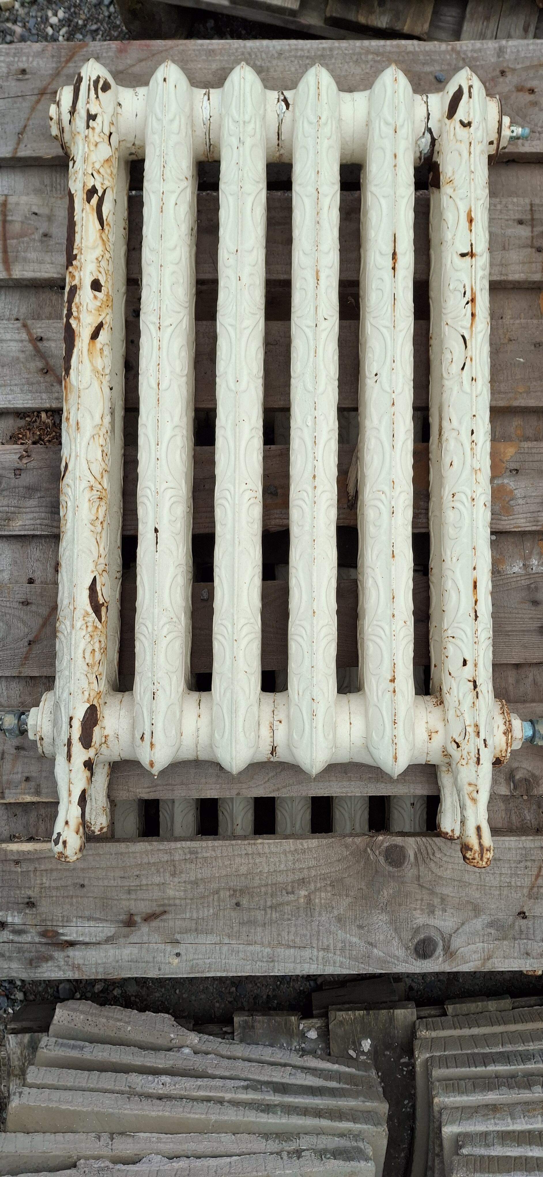 Antique Cast Iron Radiator with Ornate Detailing