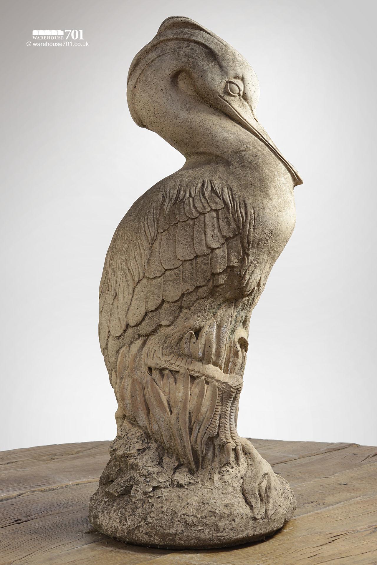 New Cast Stone Garden or Fishpond Bird Statue #1