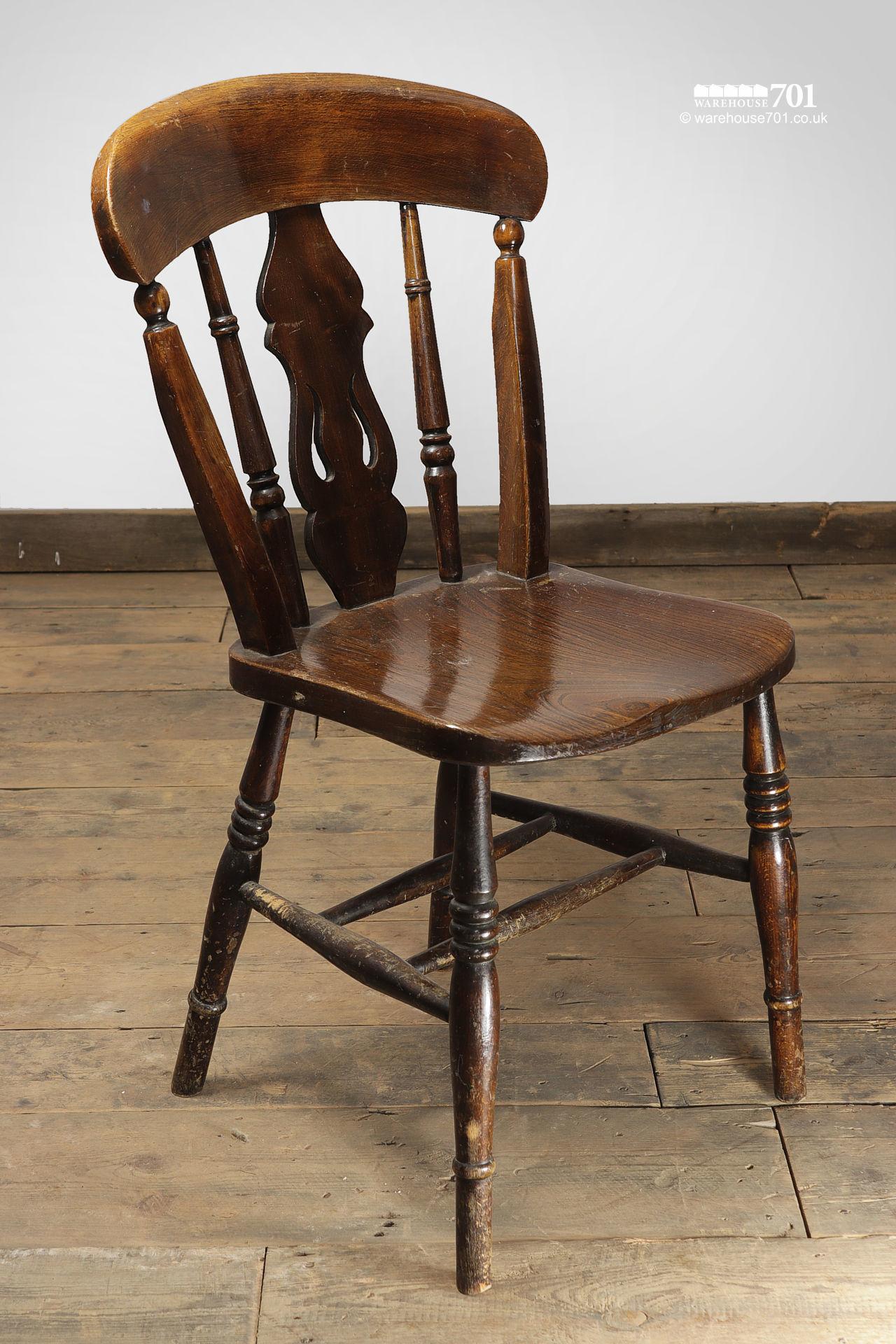 Assorted Reclaimed Wooden Kitchen Chairs #3