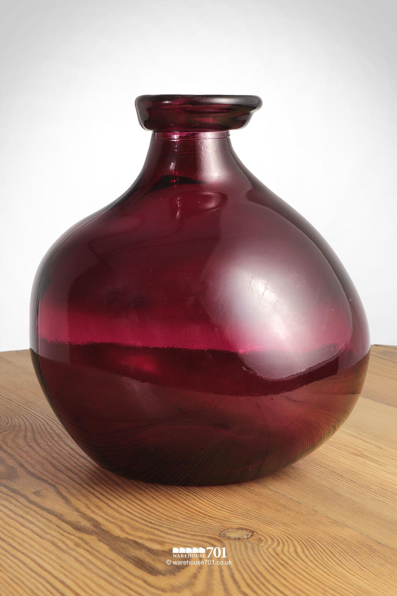 Recycled Burgundy Glass Vase