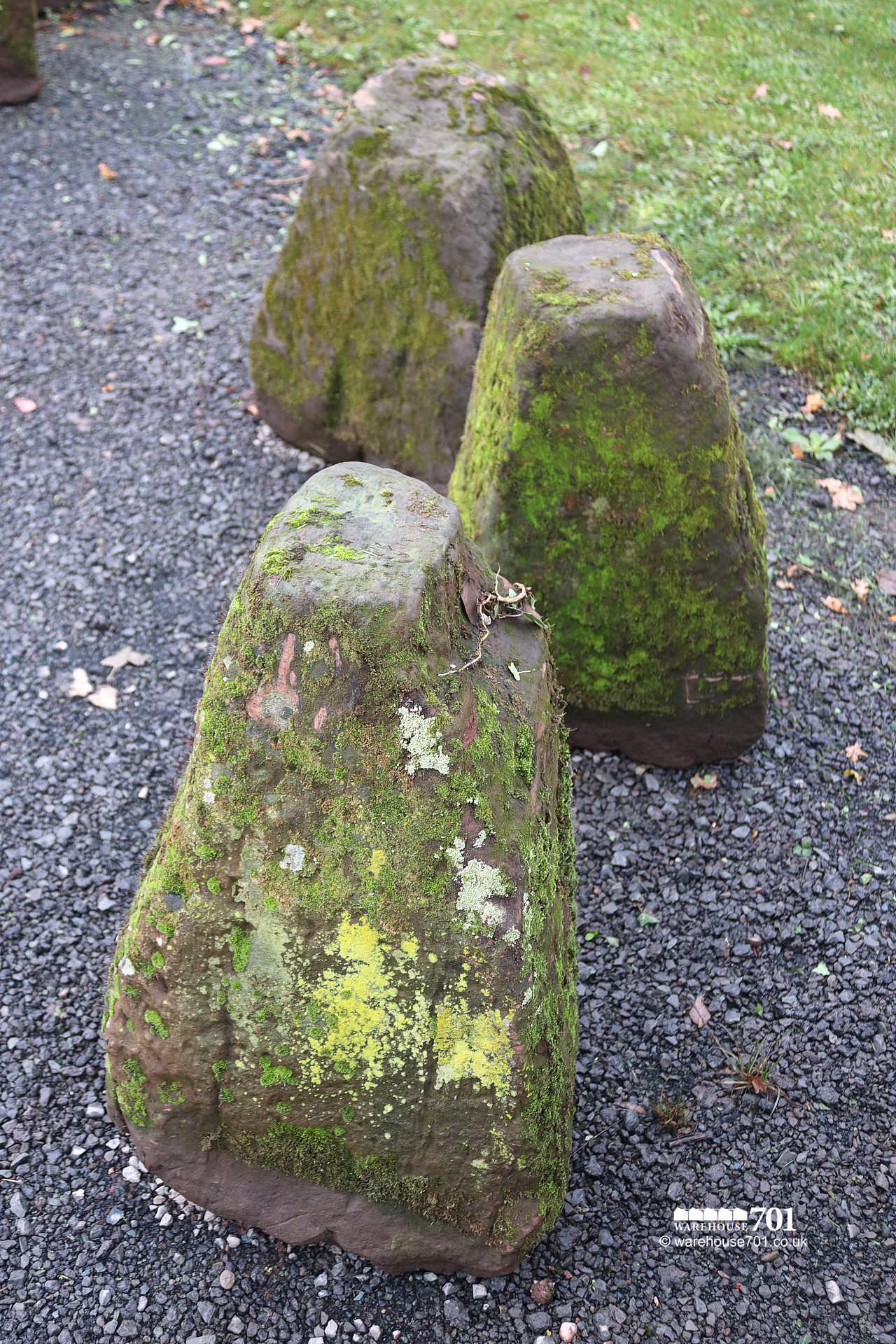 Set of Twenty Large Salvaged Hand Carved Marker or Staddle Stones #8