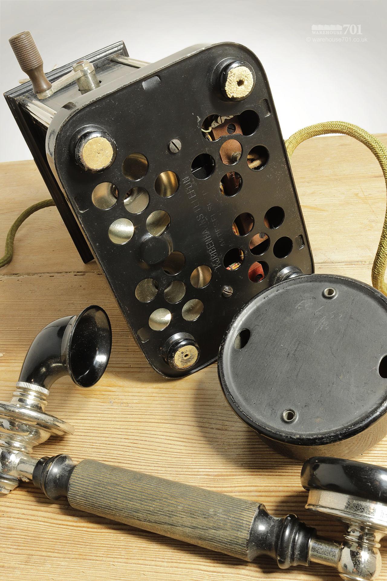Antique Danish KTAS Hand Crank Telephone #4