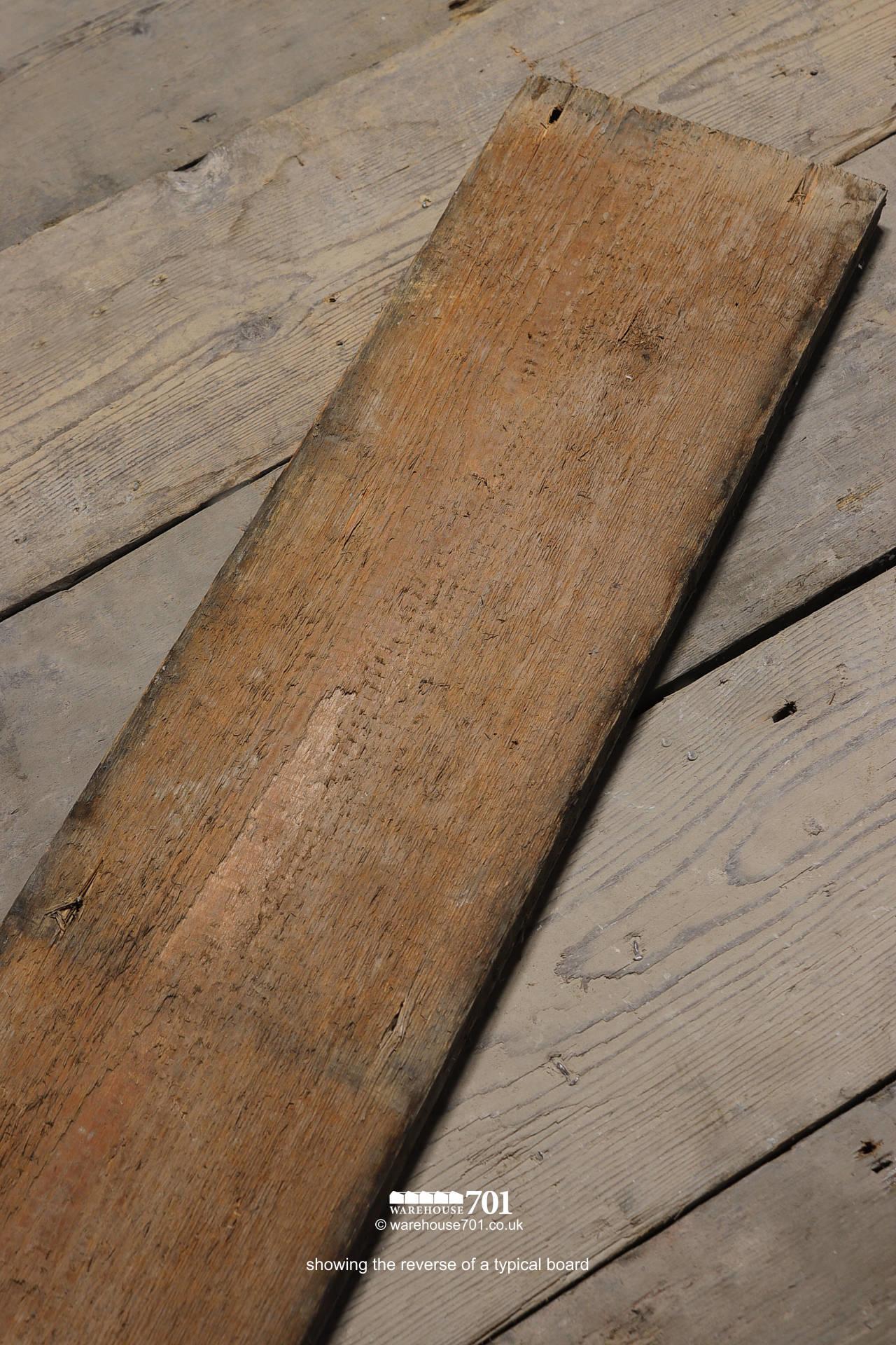 Reclaimed Victorian Straight Edged Old Pine Flooring Board #6
