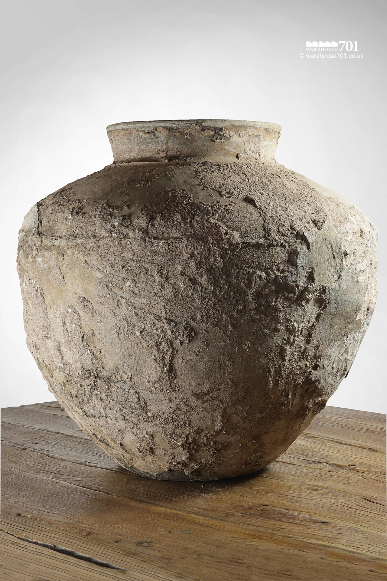 Large Antique Mediteranean Style Olive or Wine Vase, Jar or Urn #2