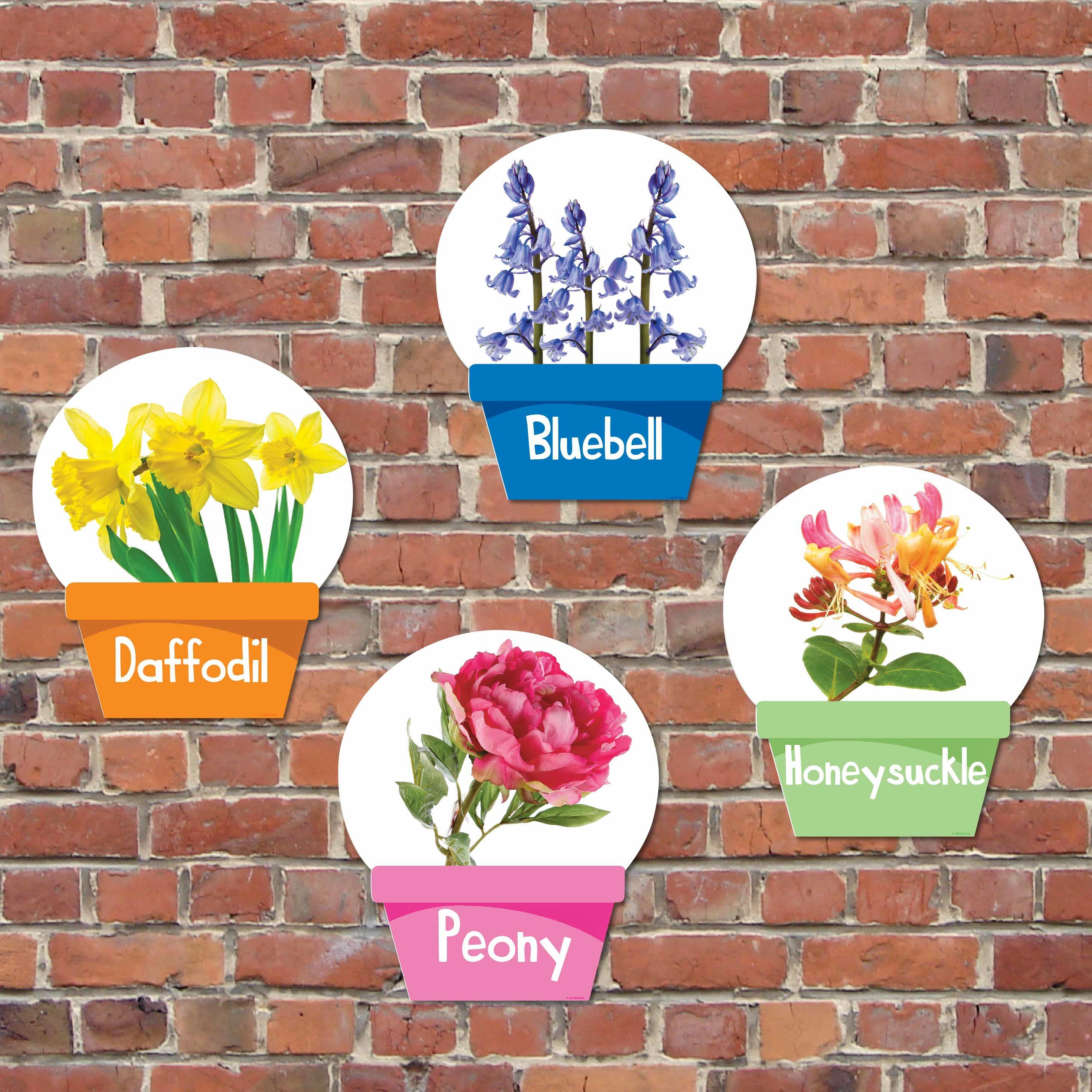 Set of 14 Flower Pot Signs