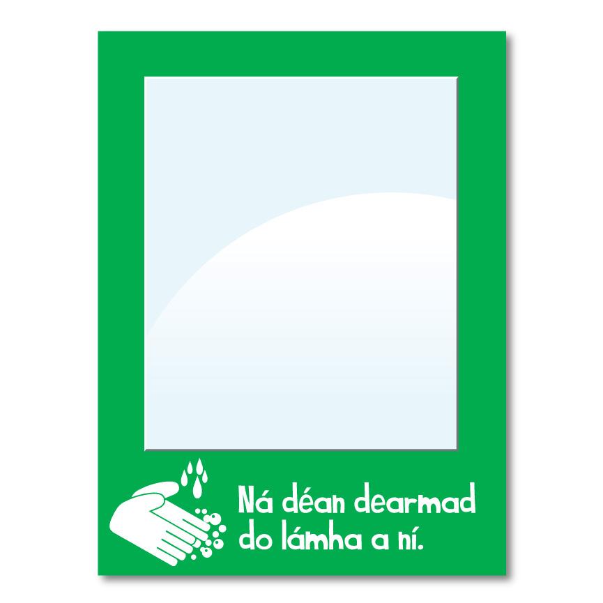 Wash Your Hands Mirror (Gaelic)