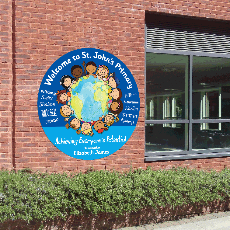 Multilingual Welcome Sign