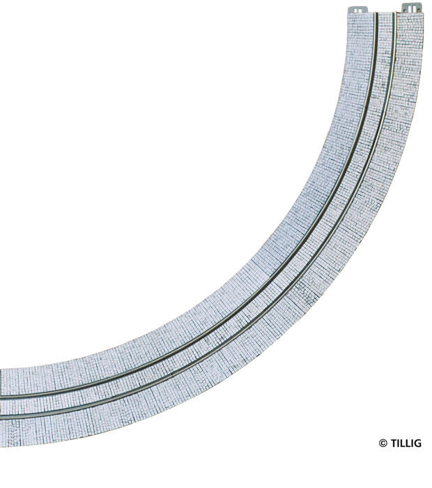 Tillig 87761 Curved track paving stones R 204 90