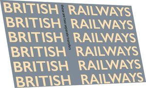 Railtec 4mm-4105 4mm BRITISH RAILWAYS 12 inch text branding: steam locos