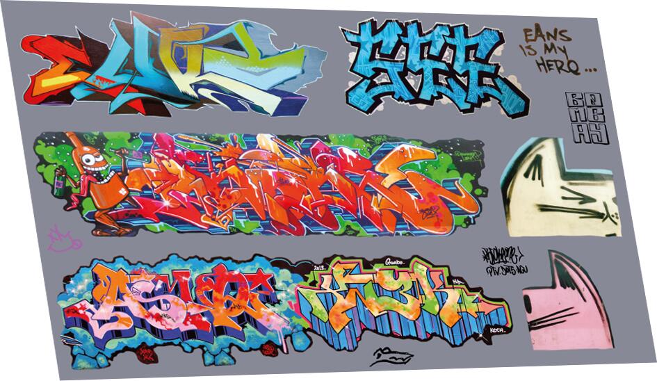 RAILTEC 4mm-8907 Graffiti: artistic G (suits larger wagons)