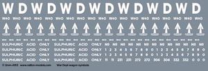 RAILTEC 2mm-4153 War Department WD brandings: rolling stock (white)