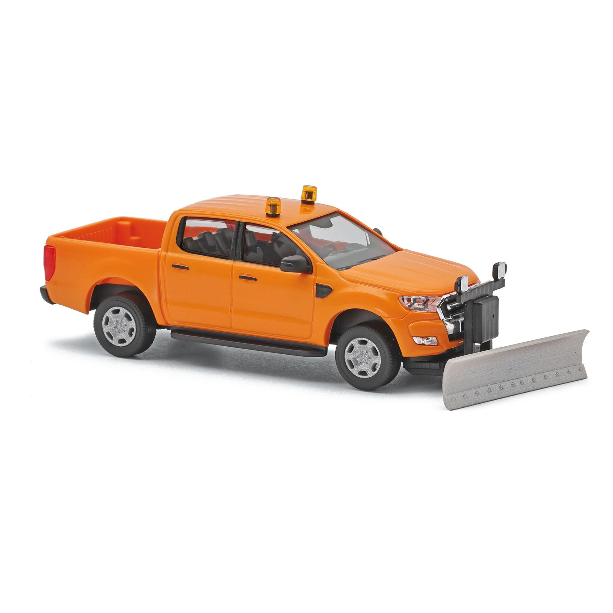 Busch 52862 Ford Ranger, Orange with snow plough
