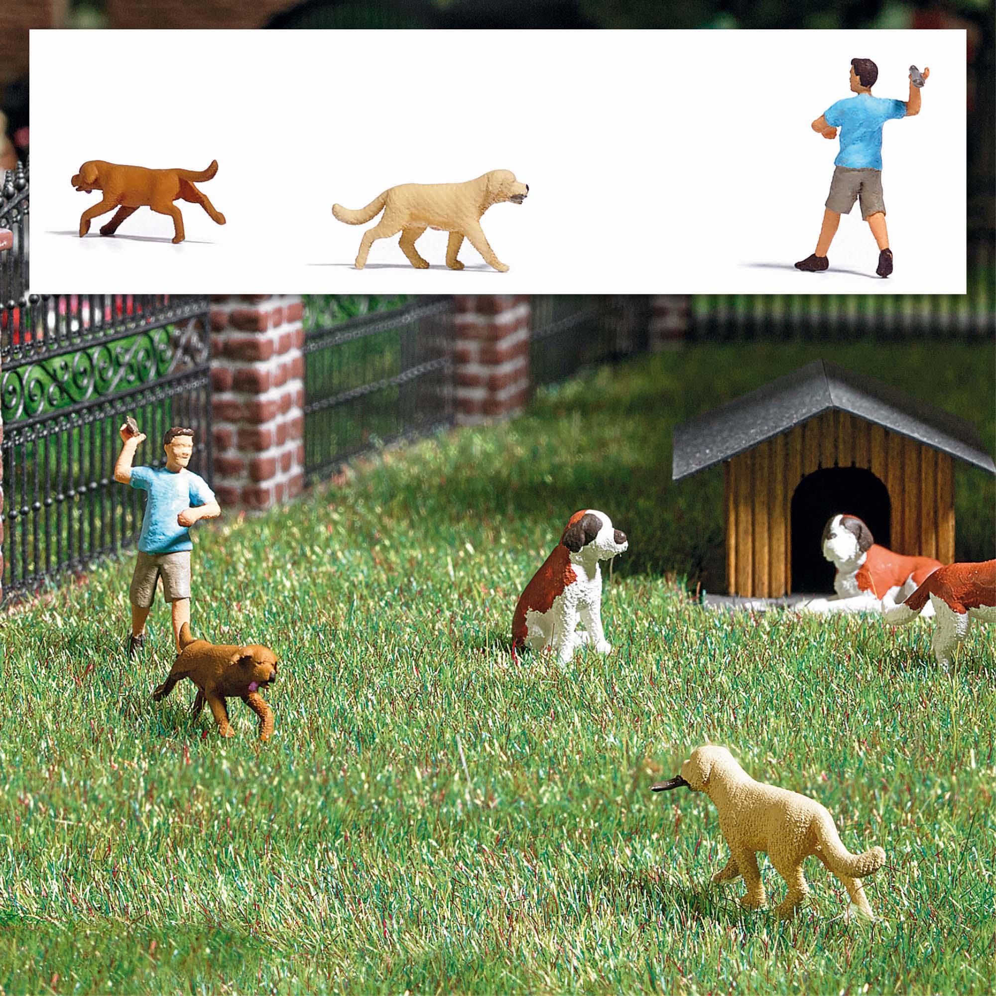 Busch 8858 Retriever game with dogs