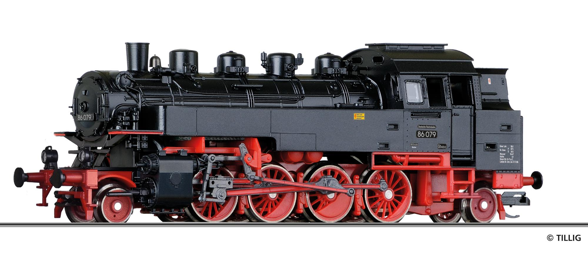 Tillig 02184 Steam locomotive class 86 of the DR Ep III