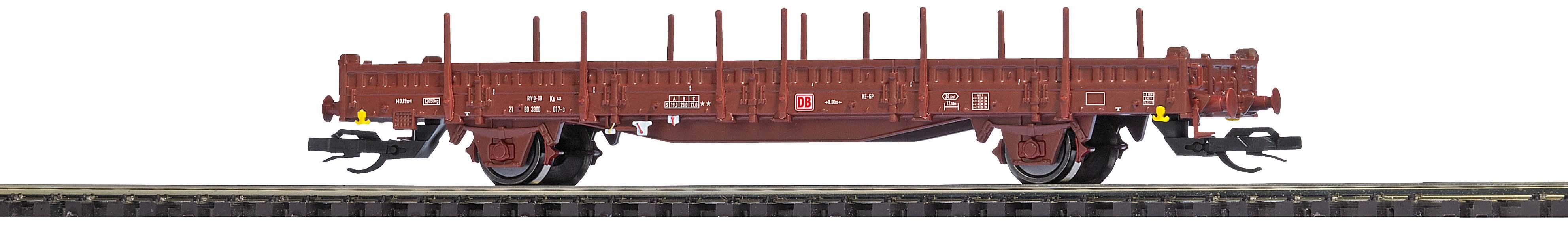 Busch 31503 Flat wagon with stakes ks 446
