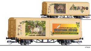 TILLIG 14855 START-Sliding wall box car “Mein Zoo”