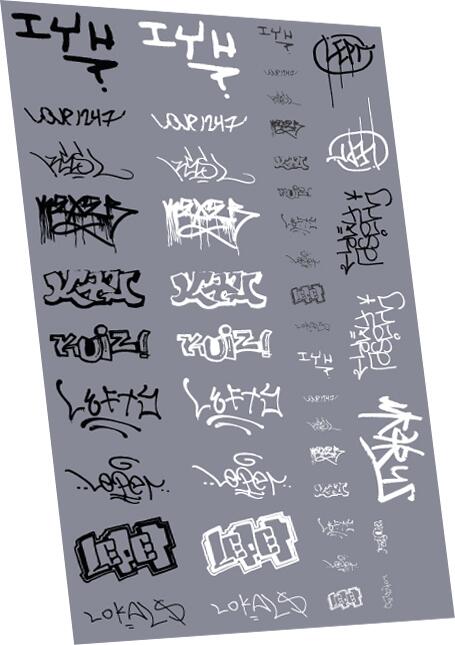 RAILTEC 4mm-8957 Graffiti: tags pack #7