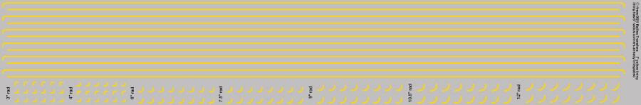 Railtec 4mm-9511 Yellow Lining (0.33mm thick)