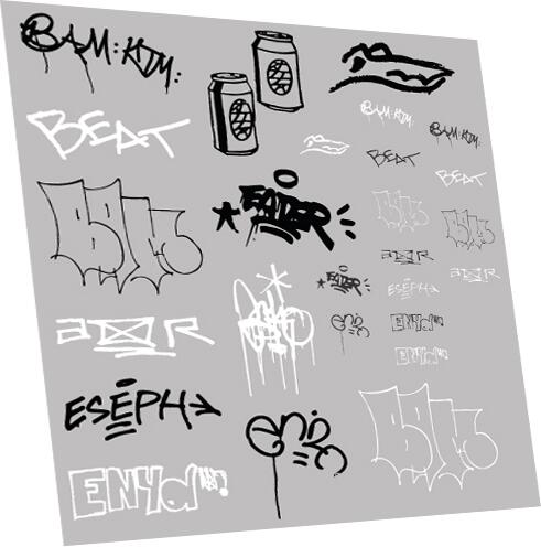 RAILTEC 7-8952 Graffiti: tags pack #2