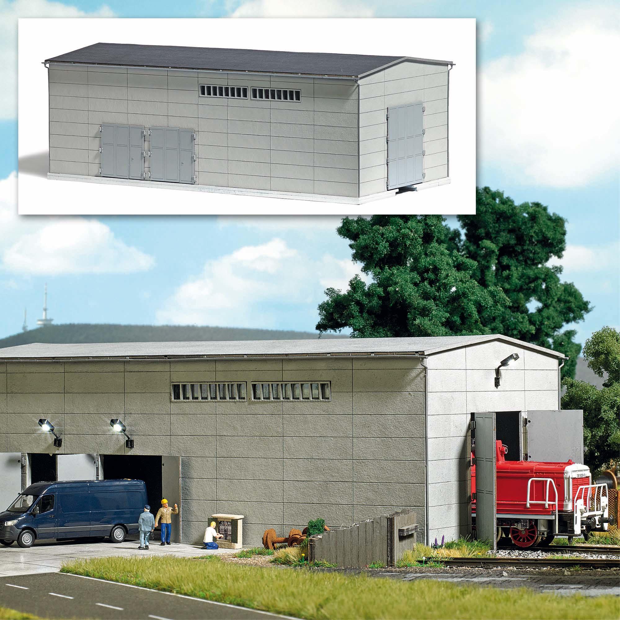 Busch 8763 Prefabricated concrete hall with siding