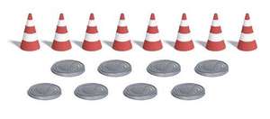 Busch 7788 Manholes cover and traffic cones