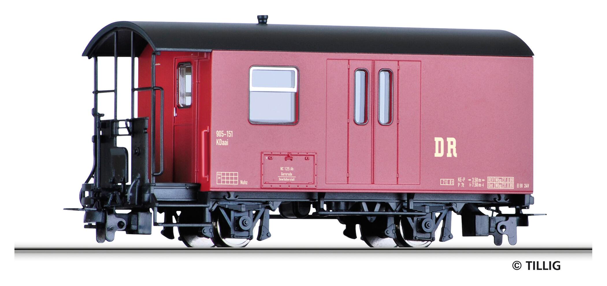 Tillig 03972 Baggage Wagon Of The DR Epoch IV Tillig 03972 baggage wagon of the dr epoch iv